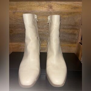 Wonderly Cream Ankle Booties